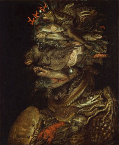 Allegorie van water, ca. 1566 door Giuseppe Arcimboldo Circle of .