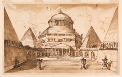 Atrium van een kerk gewijd aan St. George door Giuseppe Barberi