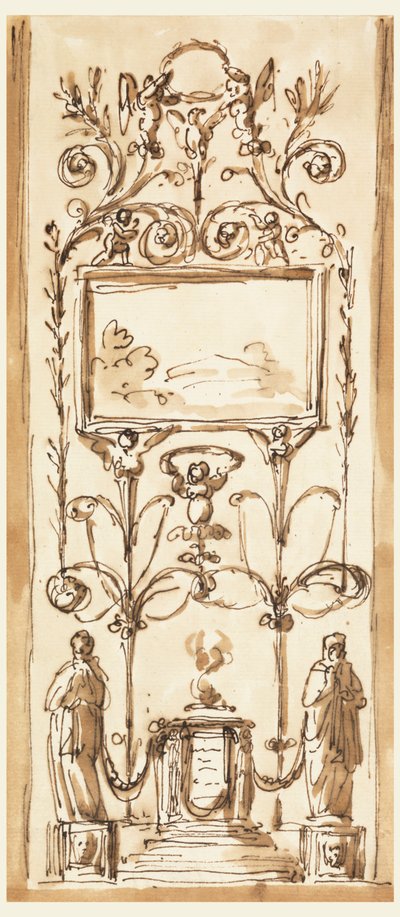 Decoratie van een paneel door Giuseppe Barberi