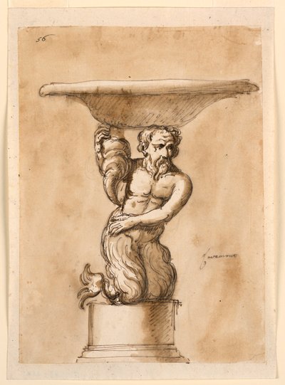 Ontwerp voor een Lavamano door Giuseppe Barberi