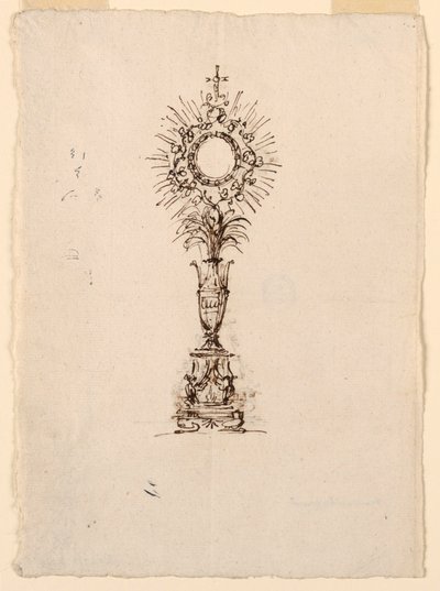 Ontwerp voor een Monstrans door Giuseppe Barberi