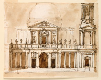 Verhoging van een kerk door Giuseppe Barberi