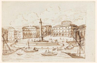 Haven van Ajaccio, Corsica door Giuseppe Barberi