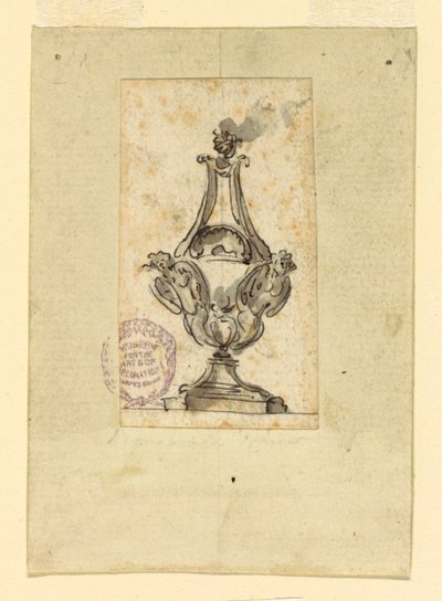 Ontwerp voor een lamp door Giuseppe Barberi