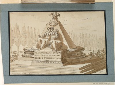 Grafmonument voor Architect Filipp del Rosso door Giuseppe Barberi