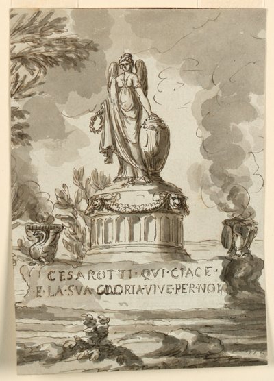 Grafmonument voor Melchiore Cesarotti, Professor in Padua door Giuseppe Barberi
