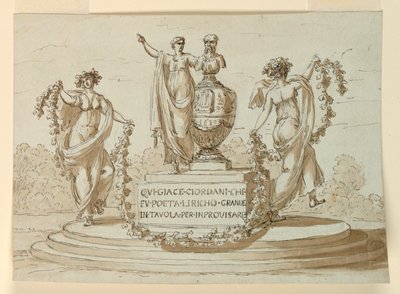 Grafmonument voor dichter Pietro Giodani door Giuseppe Barberi
