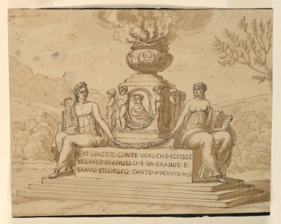 Grafmonument van de filosoof graaf Alessandro Verri door Giuseppe Barberi