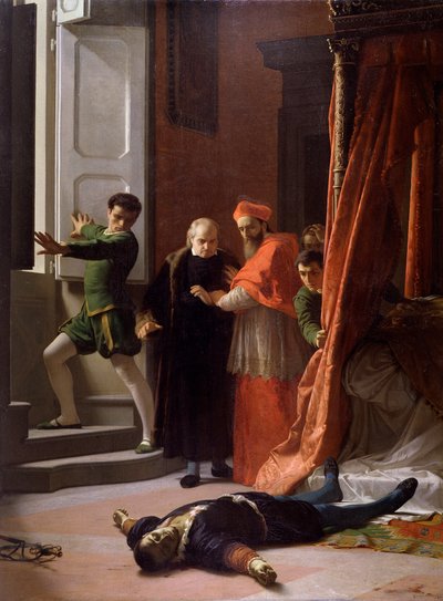 Dood van de hertog van Florence Alessandro de Medici vermoord door Lorenzino de Medici door Giuseppe Bellucci