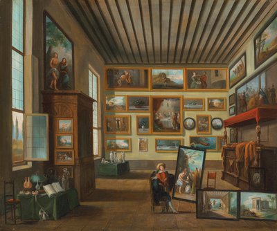 Een verzamelaarskast door Giuseppe Bernardino Bison