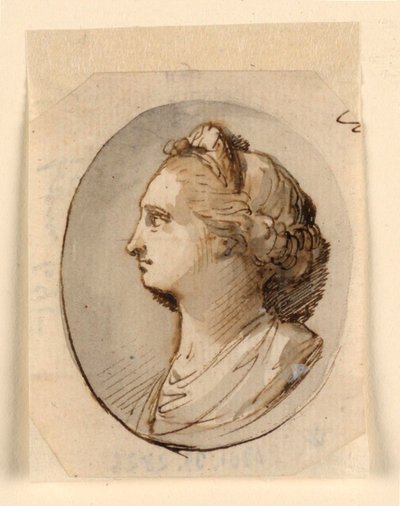 Borstbeeld Portret van een Klassieke Vrouw door Giuseppe Bernardino Bison