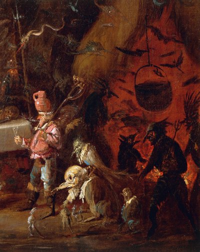 Heksenbijeenkomst (detail) door Giuseppe Bernardino Bison