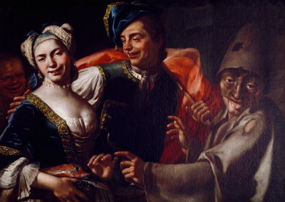 Napolitaanse maskers door Giuseppe Bonito
