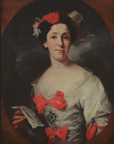 Portret van een Vrouw, of De Muziek, ca. 1750-65 door Giuseppe Bonito