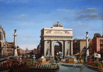 De intocht van Napoleon in Venetië op 29 november 1807 door Giuseppe Borsato