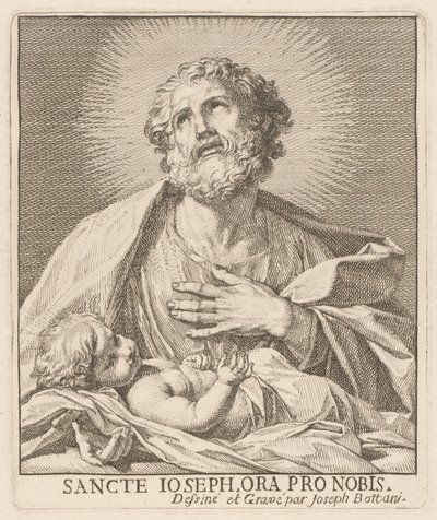 Sint Jozef en het kindje Jezus door Giuseppe Bottani