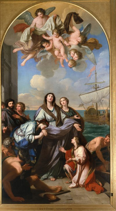 Sint-Paula van Rome vertrekt naar het Heilige Land door Giuseppe Bottani