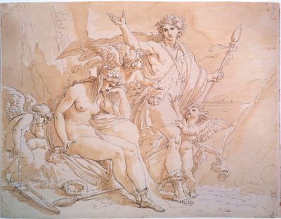 Bacchus en Ariadne, 1780s door Giuseppe Cades