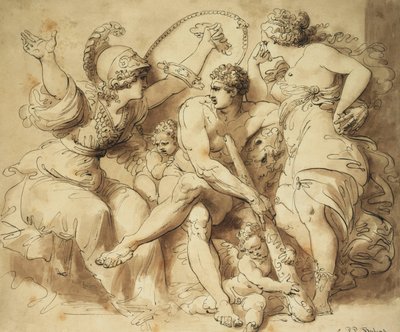 Hercules op de Tweesprong door Giuseppe Cades
