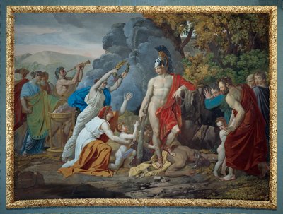 Theseus en de Minotaurus, door Giuseppe Cammarano door Giuseppe Cammarano