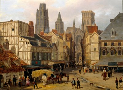 Place Haute oude toren in Rouen door Giuseppe Canella