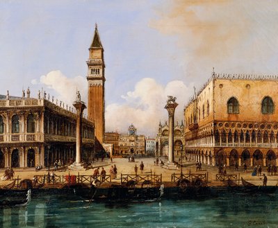 Het San Marcoplein in Venetië door Giuseppe Canella