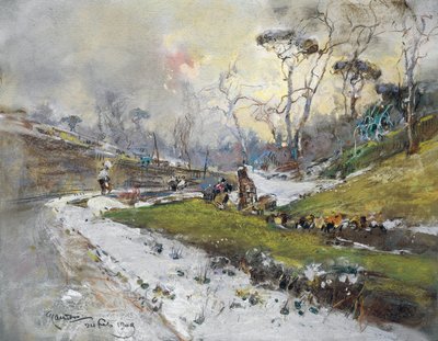 Landschap met weg door Giuseppe Casciaro