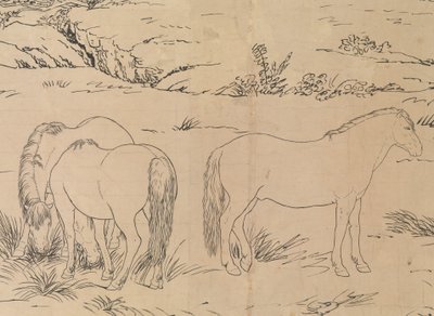 Honderd paarden door Giuseppe Castiglione