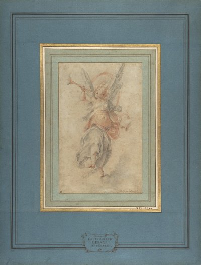 Allegorische Figuur van Roem, ca. 1590 door Giuseppe Cesari