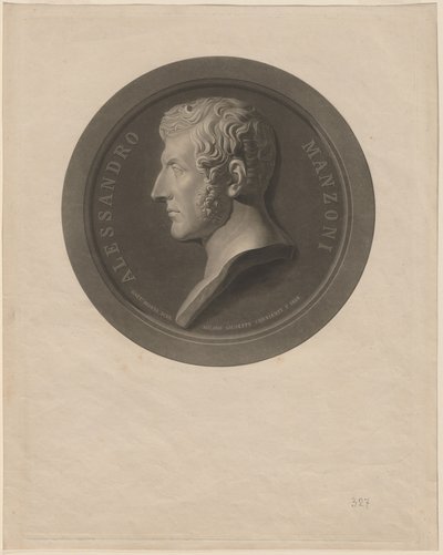 Alessandro Manzoni door Giuseppe Cornienti, after Gaetano Monti