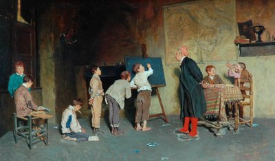 Een Italiaanse Dorpsschool door Giuseppe Costantini
