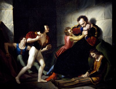 Graaf Ugolino die op zijn handen bijt door Giuseppe Diotti