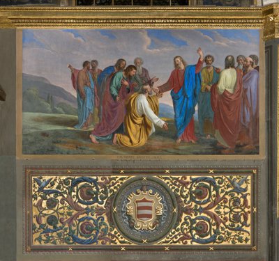 Presbyterium, Giueppe Diotti, Sleuteloverdracht aan Pietro 1834 door Giuseppe Diotti