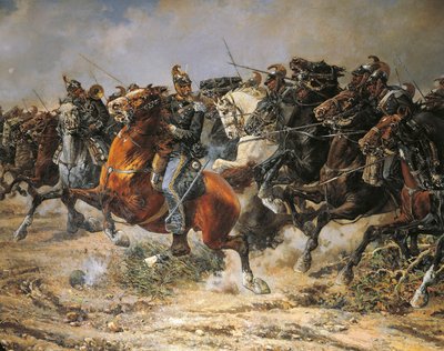 Derde Onafhankelijkheidsoorlog, Charge van de Genua Cavalerie bij Custoza, 24 juni 1866 door Giuseppe Gabani