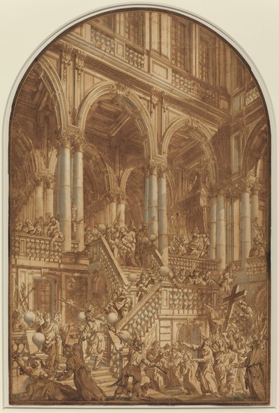 Christus gevangen genomen uit een paleis door Giuseppe Galli Bibiena