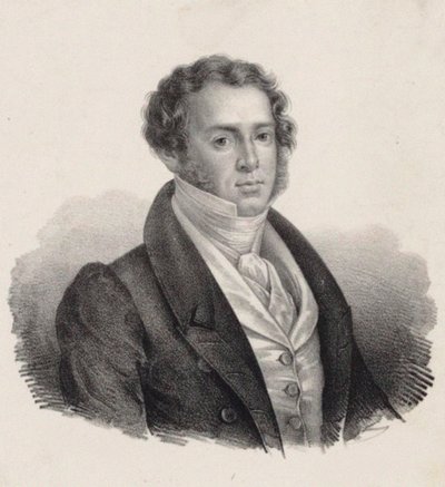 Portret van de componist Saverio Mercadante 1795-1870 door Giuseppe Gozzini