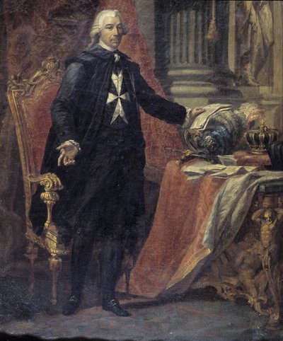 Portret van M. de Rohan door Giuseppe Grech (1755 - 1787) door Giuseppe Grech