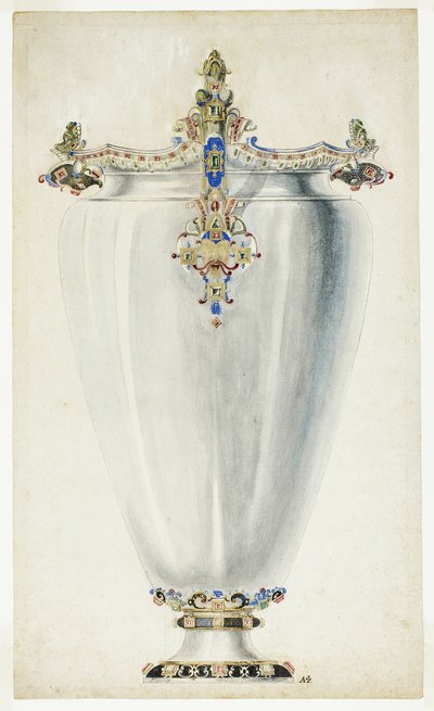 Monumentale vaas met juwelen door Giuseppe Grisoni