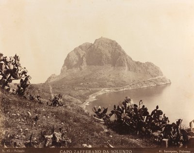 Uitzicht op Capo Zafferano vanuit Solunto, Palermo door Giuseppe Incorpora