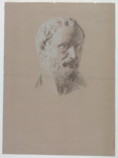 Academische studie van een buste van een Romeinse senator door Giuseppe Longhi
