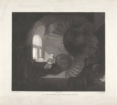 Mediterende filosoof door Giuseppe Longhi