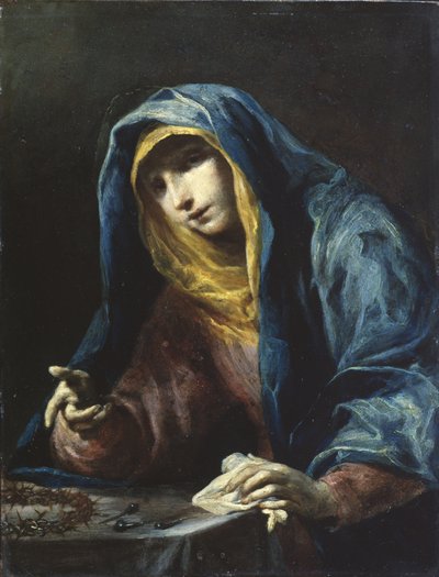 De Maagd met de instrumenten van de Passie, ca. 1730 door Giuseppe Maria Crespi