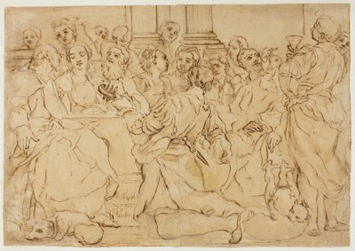 Studie voor de bruiloft te Kana door Giuseppe Maria Crespi
