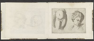 Naakt onderlichaam en hoofd van een kind door Giuseppe Maria Mitelli