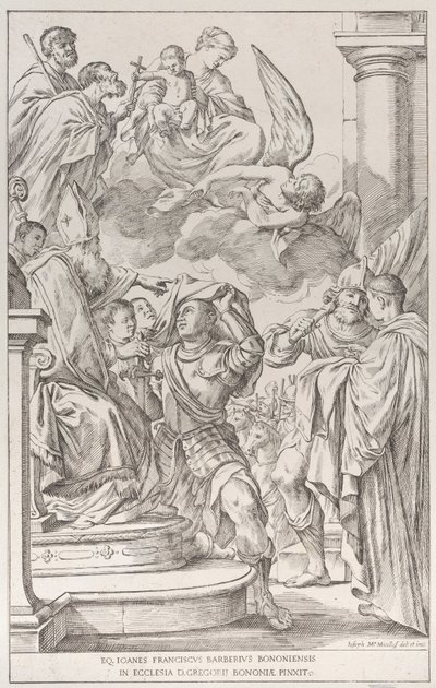 Plaat 11: Sint Willem van Aquitanië door Giuseppe Maria Mitelli