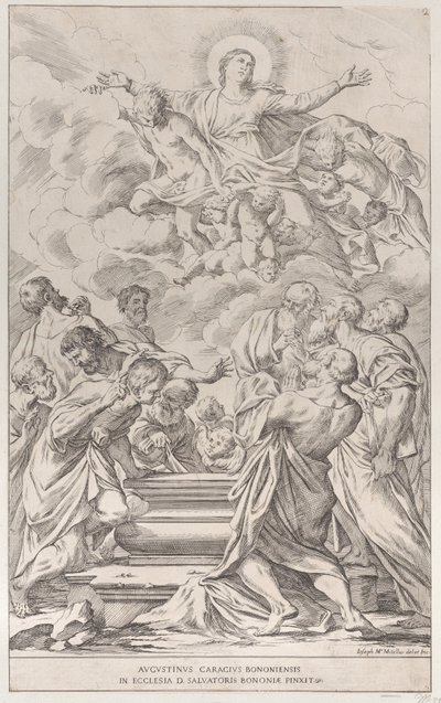 Plaat 2: de Hemelvaart van de Maagd, 1678 door Giuseppe Maria Mitelli