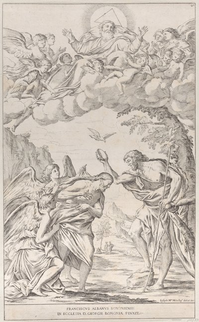 Plaat 8: de doop van Christus door Giuseppe Maria Mitelli