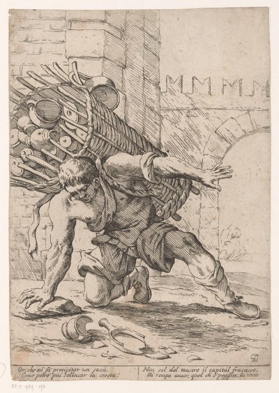 Verkoper van vaatwerk door Giuseppe Maria Mitelli