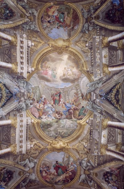 De daden van Sint Paulus in Areopagus, Bologna, Italië (foto) door Giuseppe Maria and Antonio Rolli
