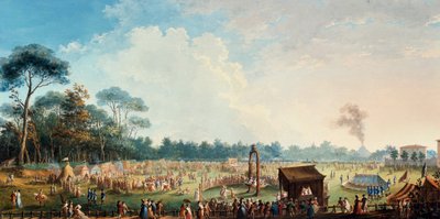 Viering op boerderijen ter ere van Ferdinand III, Spelen in de weide van de Grote Eik door Giuseppe Maria Terreni
